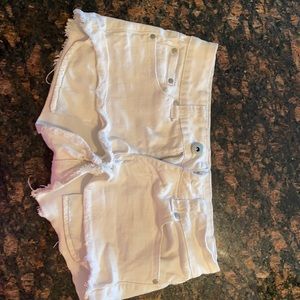Plain white shorts